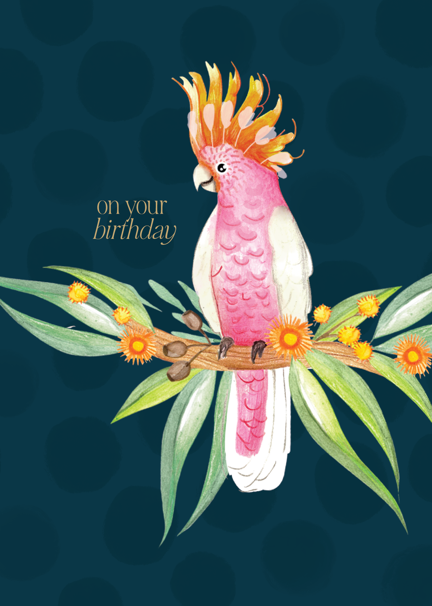 Greeting Card Gumtree Friends - On Your Birthday Cockatoo